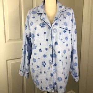 Vintage 90's Jenny Buchanan Flannel PJ Top